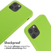 imoshion Silicone Case with Strap Apple iPhone 12 (Pro) - Fluor Groen
