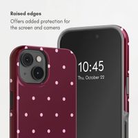Selencia Vivid Back Cover Apple iPhone 14 - Happy Dots Burgundy