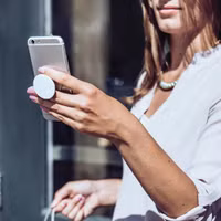PopSockets PopGrip - Afneembaar - Dove White Marble