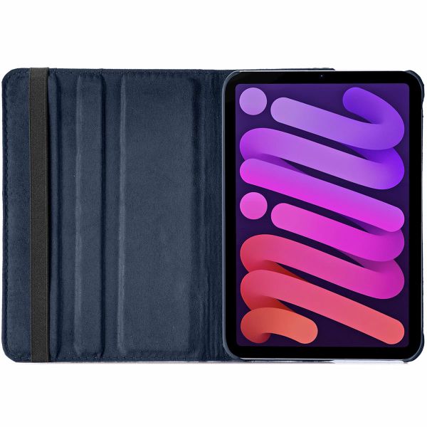 imoshion 360° draaibare Bookcase iPad Mini 7 (2024) / iPad Mini 6 (2021) - Donkerblauw