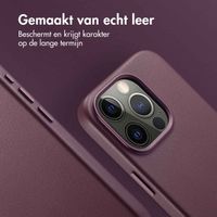 Accezz MagSafe Leather Backcover Apple iPhone 15 Pro - Heath Purple