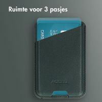 Accezz Magnetische Leren Kaarthouder - Geschikt voor Apple Find My - Cedar Green
