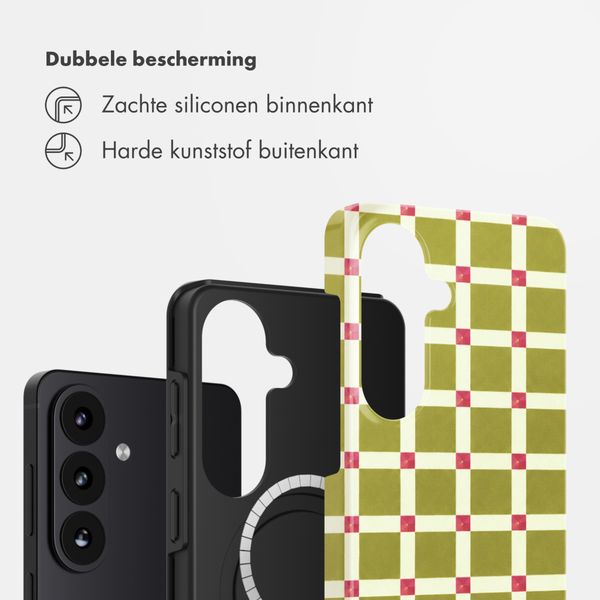 Selencia Vivid Backcover met MagSafe Samsung Galaxy S26 - Check This Olive