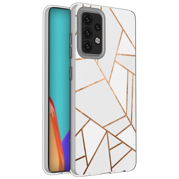 imoshion Design hoesje voor Samsung Galaxy A52(s) (5G/4G) - Grafisch Koper / Wit