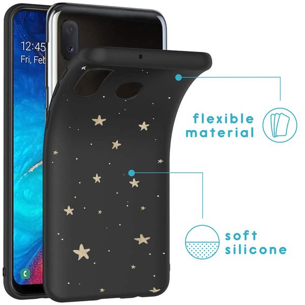 imoshion Design hoesje Samsung Galaxy A20e - Stars Gold