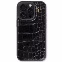 iDeal of Sweden Vegan Leather Backcover Apple iPhone 16 Pro - Black Croco