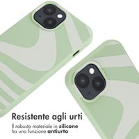 imoshion Siliconen design hoesje met koord Apple iPhone 15 - Retro Green