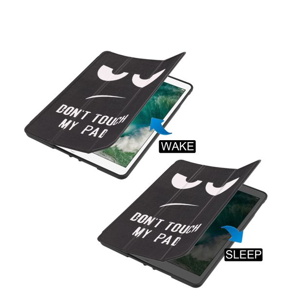 imoshion Design Trifold Bookcase Apple iPad 6 (2018) 9.7 inch / iPad 5 (2017) 9.7 inch / Air 2 (2014)/Air 1 (2013) - Don't touch