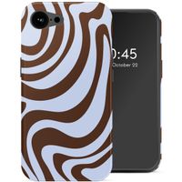 Selencia Vivid Backcover met MagSafe Apple iPhone 17e / 16e - Dream Swirl Chocolate