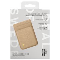 iDeal of Sweden MagSafe / Magnetic Card Holder - Warm Beige Croco