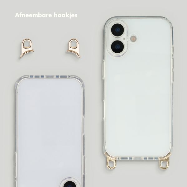 Selencia Backcover met afneembare haakjes Apple iPhone 17 - Transparant