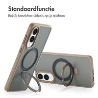 Accezz Ring Stand Backcover met MagSafe Samsung Galaxy S25 Edge - Bruin