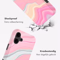 Selencia Vivid Tough Backcover met MagSafe Apple iPhone 16 - Pastel Lipstick Marble