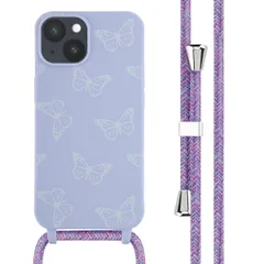 imoshion Siliconen design hoesje met koord Apple iPhone 14 - Butterfly