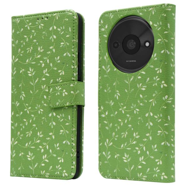 imoshion Design Bookcase Xiaomi Redmi A3 - Green Flowers