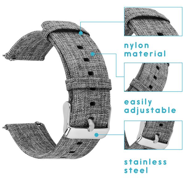 imoshion Nylon bandje Fitbit Versa 2 / Versa Lite - Grijs