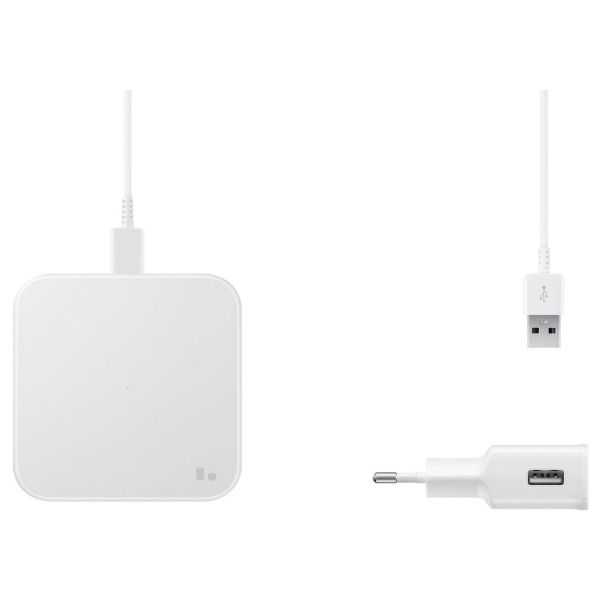 Samsung Wireless Charger Pad - Draadloze oplader - Met adapter en laadkabel - 15 Watt - Wit