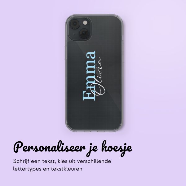 Gepersonaliseerd hoesje met naam iPhone 14 - Transparant