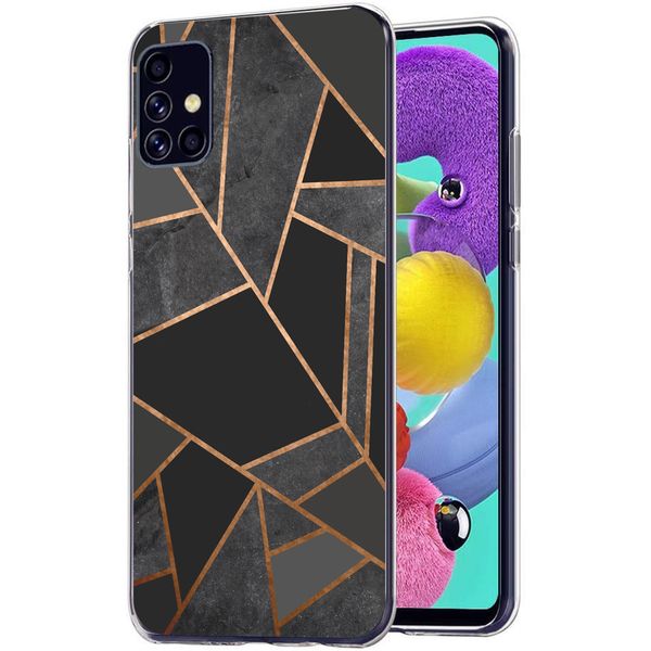 imoshion Design hoesje Samsung Galaxy A51 - Grafisch Koper / Zwart