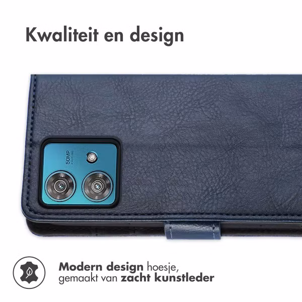 imoshion Luxe Bookcase Motorola Moto G84 - Donkerblauw