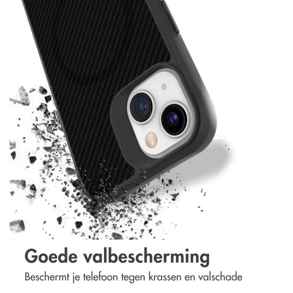 imoshion Rugged Hybrid Carbon Case met MagSafe Apple iPhone 13 - Zwart