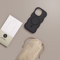 Selencia Wavy Backcover met MagSafe Apple iPhone 14 Pro - Zwart