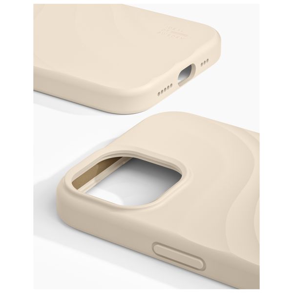 iDeal of Sweden Soft Swirl Silicone MagSafe Case Apple iPhone 17e / 16e / 15 / 14 / 13 - Cloud Dancer