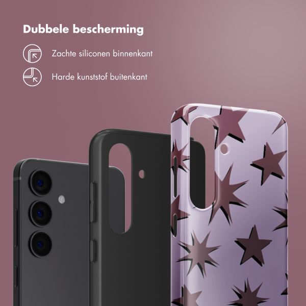 Selencia Vivid Backcover Samsung Galaxy S24 - Stars Plum Lilac