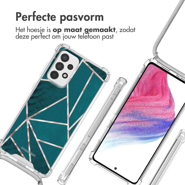 imoshion Design hoesje met koord Samsung Galaxy A53 - Petrol Green Graphic