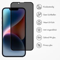 Accezz Gehard Glas Privacy Screenprotector Apple iPhone 13 / 13 Pro / 14 / 16e