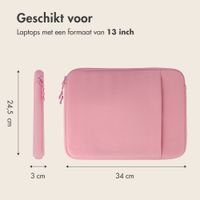 imoshion Laptophoes met opbergvak 13 inch - Laptopsleeve - Candy Pink