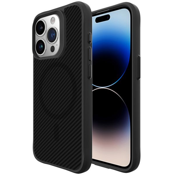 imoshion Rugged Hybrid Carbon Case met MagSafe Apple iPhone 15 Pro Max - Zwart
