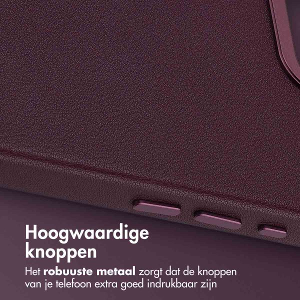 Accezz MagSafe Leather Backcover Apple iPhone 16e - Heath Purple