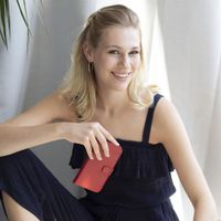 Selencia Echt Leren Bookcase Samsung Galaxy S21 Plus - Rood