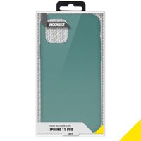 Accezz Liquid Silicone Backcover Apple iPhone 11 Pro - Donkergroen
