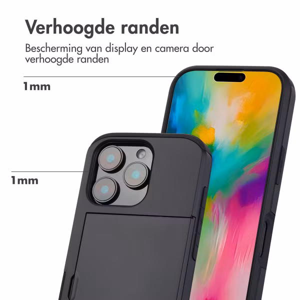 imoshion Backcover met pasjeshouder Apple iPhone 16 Pro - Zwart
