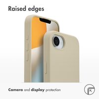Accezz Liquid Silicone Back Cover with MagSafe Apple iPhone 17e / 16e - Stone