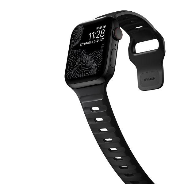 Nomad Sport band FKM Apple Watch Series 1 t/m 10 / SE / Ultra (2) (44/45/46/49 mm) - Zwart