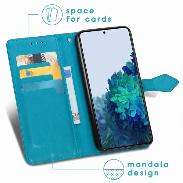 imoshion Mandala Bookcase Samsung Galaxy S21 - Turquoise