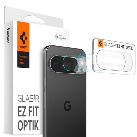 Spigen Optik Pro EZ Fit Lens Protector - Cameralens bescherming (2-pack) Google Pixel 10 Pro XL - Crystal Clear