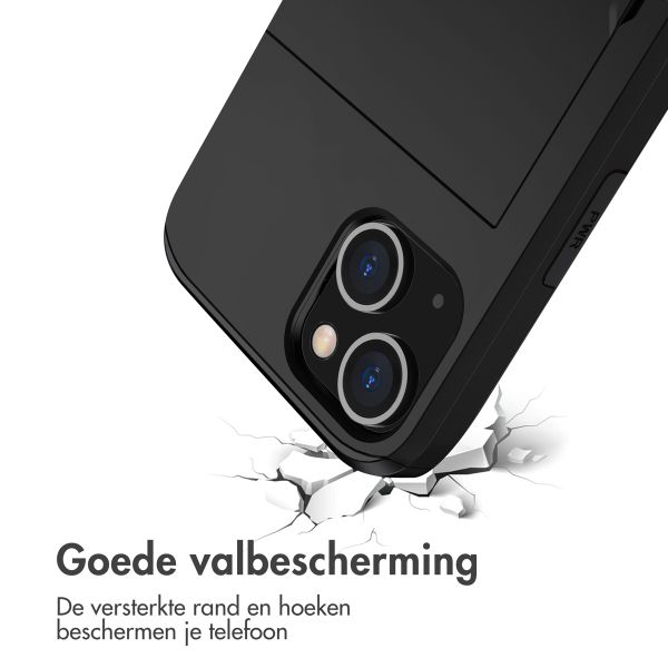 imoshion Backcover met pasjeshouder Apple iPhone 13 - Zwart