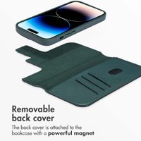 Accezz 2-in-1 Leather Bookcase with MagSafe Apple iPhone 14 Pro - Cedar Green