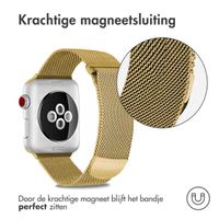 imoshion Milanees magnetisch bandje Apple Watch Series 1-10 / SE / Ultra (2) - 42/44/45/46/49 mm - Maat S - Goud