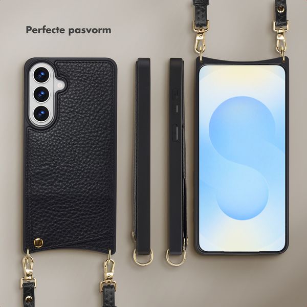 Selencia Nova Telefoonhoes met Koord en Pashouder Samsung Galaxy S26 Plus - Zwart