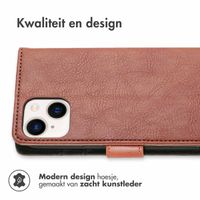 imoshion Luxe Bookcase Apple iPhone 15 - Bruin