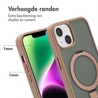 Accezz Ring Stand Backcover met MagSafe Apple iPhone 14 - Bruin