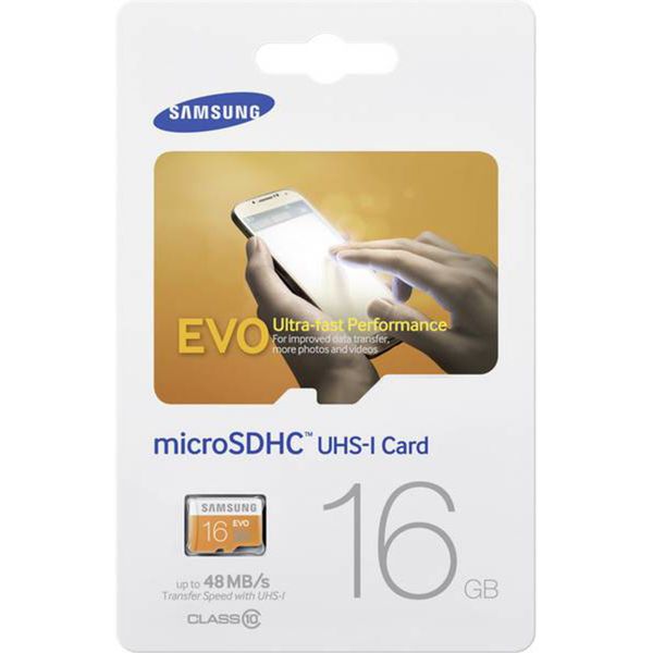 Samsung 16GB EVO Plus microSDHC geheugenkaart klasse 10 + adapter