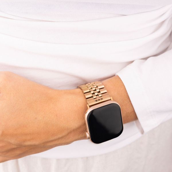 Selencia Jubilee stalen bandje Apple Watch | 38/40/41/42 mm - Rosé Goud
