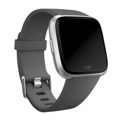 Fitbit Classic siliconen band Fitbit Versa / Versa 2 / Versa Lite - Maat S - Charcoal