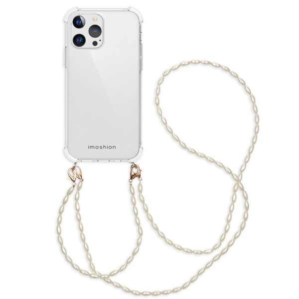 imoshion Backcover met koord + armband - Parels iPhone 13 Pro